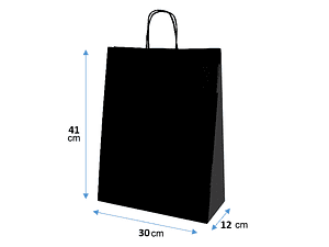 Pack Bolsa Papel Negro 41x30x12 