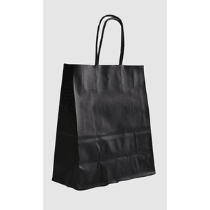 Pack 100 Bolsas papel kraft negras 30x22x10