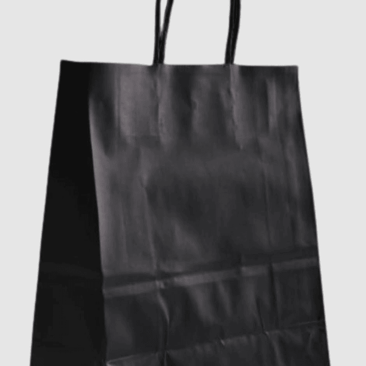 Pack 100 Bolsas papel kraft negras 30x22x10 1