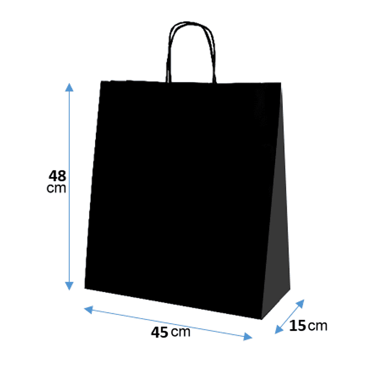 Bolsa Papel Negro 48x45x15 cm  100 unid 1
