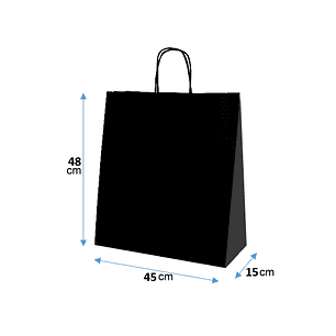 Bolsa Papel Negro 48x45x15 cm  200 unid