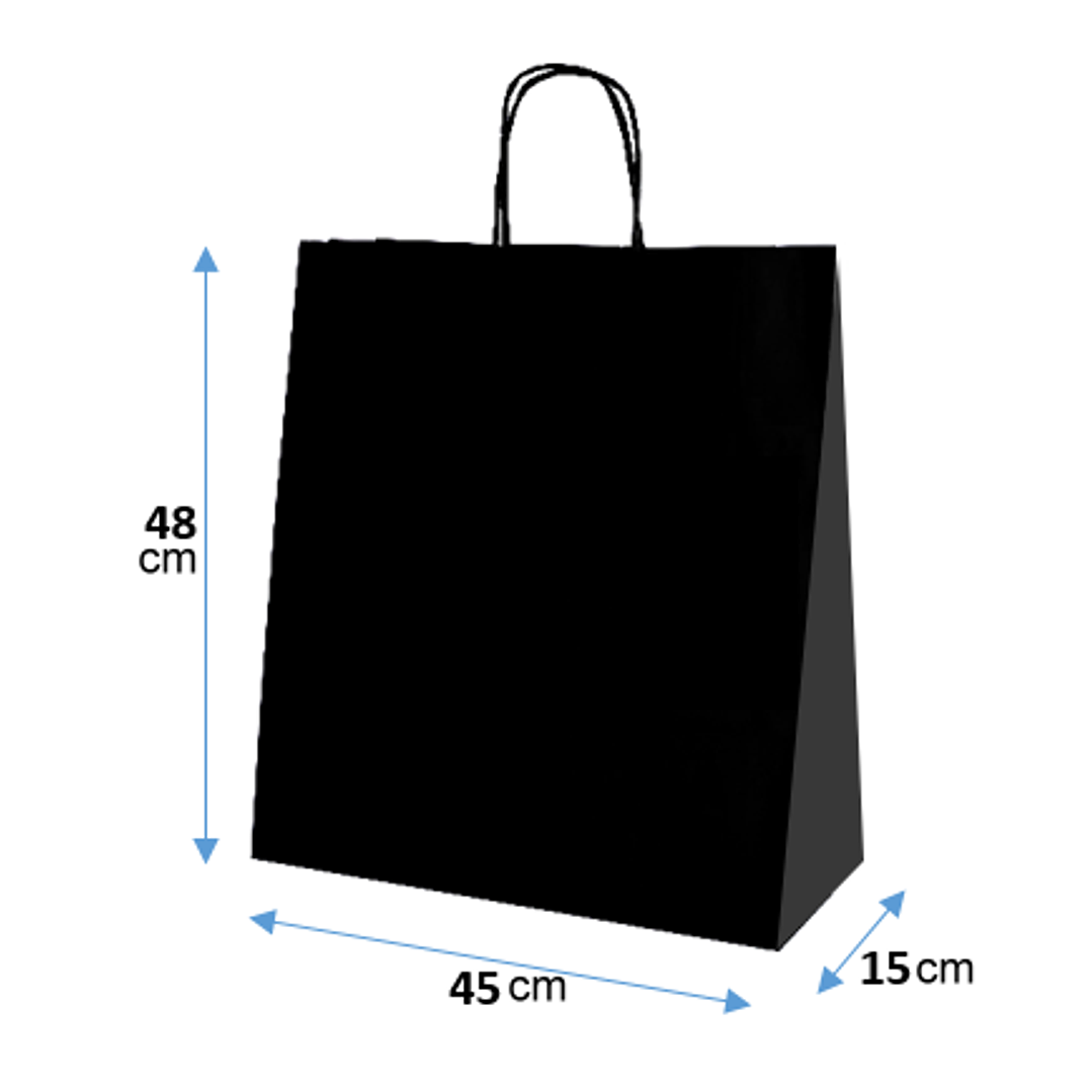 Bolsa Papel Negro 48x45x15 cm  200 unid 1