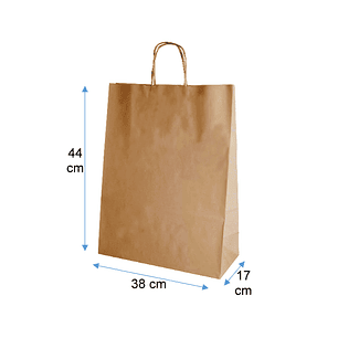 Bolsa Papel Kraft 38X44X17  Cm fuelle ancho  100 unid