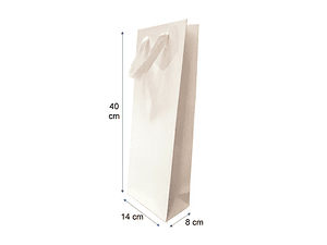 Set 50 unid Bolsa Premium para botella 40x14x8 Blanca