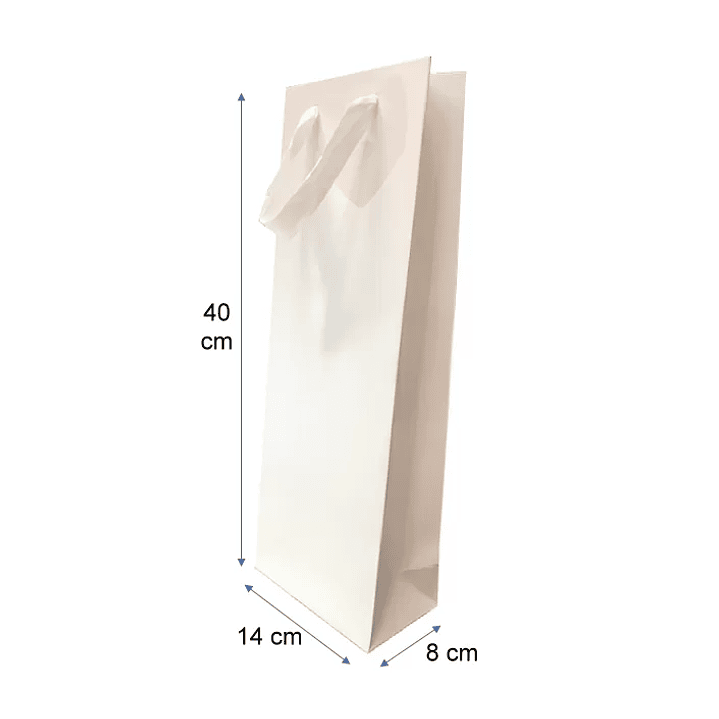 Set 50 unid Bolsa Premium para botella 40x14x8 Blanca 1