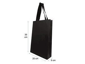 Set 50 bolsas de papel premium 30x20x6 negras