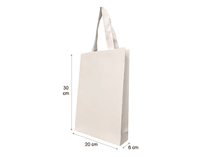 Set 50 bolsas de papel premium 30x20x6 blancas