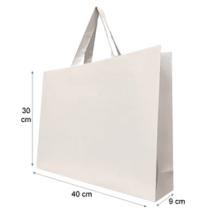 Set Bolsa De Papel premium 40X30X9 blanca 