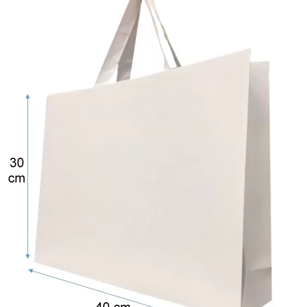 Set Bolsa De Papel premium 40X30X9 blanca  1