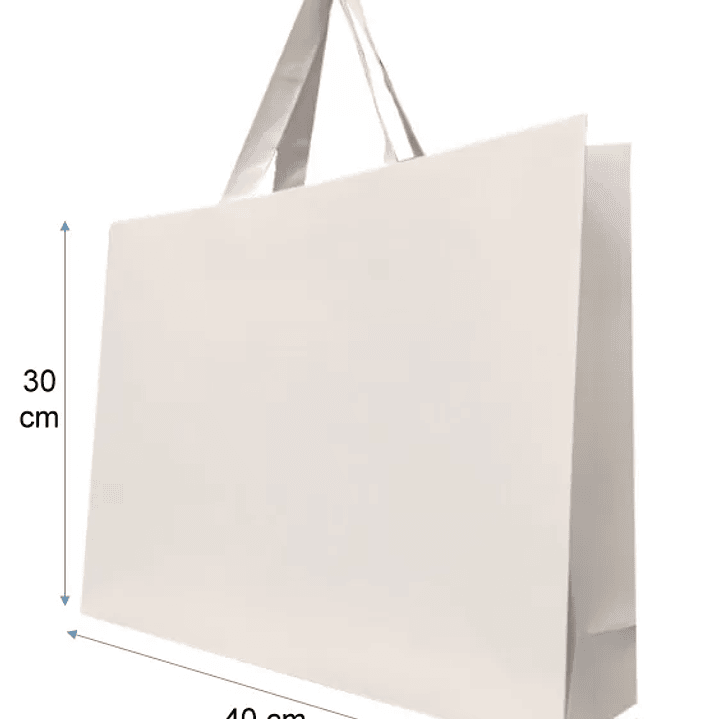 Set Bolsa De Papel premium 40X30X9 blanca  1