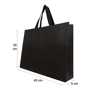 Set Bolsa De Papel premium 40X30X9 negra