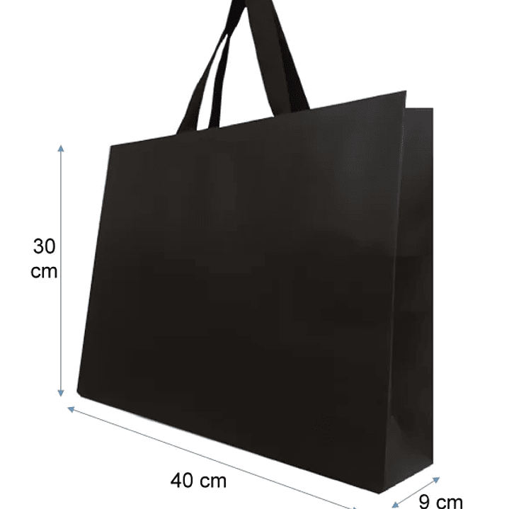 Set Bolsa De Papel premium 40X30X9 negra 1