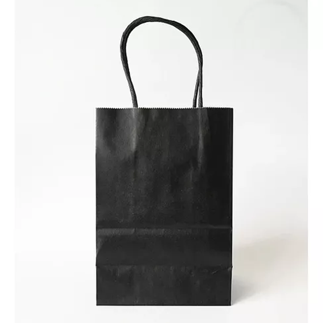 pack 50 bolsas papel kraft negras 20x14x8 1