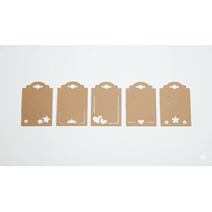 Set 48 displays para aros surtidos kraft 5x7.6