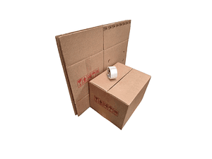 Set 10 cajas de 39x33x31 cartón doble reutilizada 1 cinta de embalaje de regalo