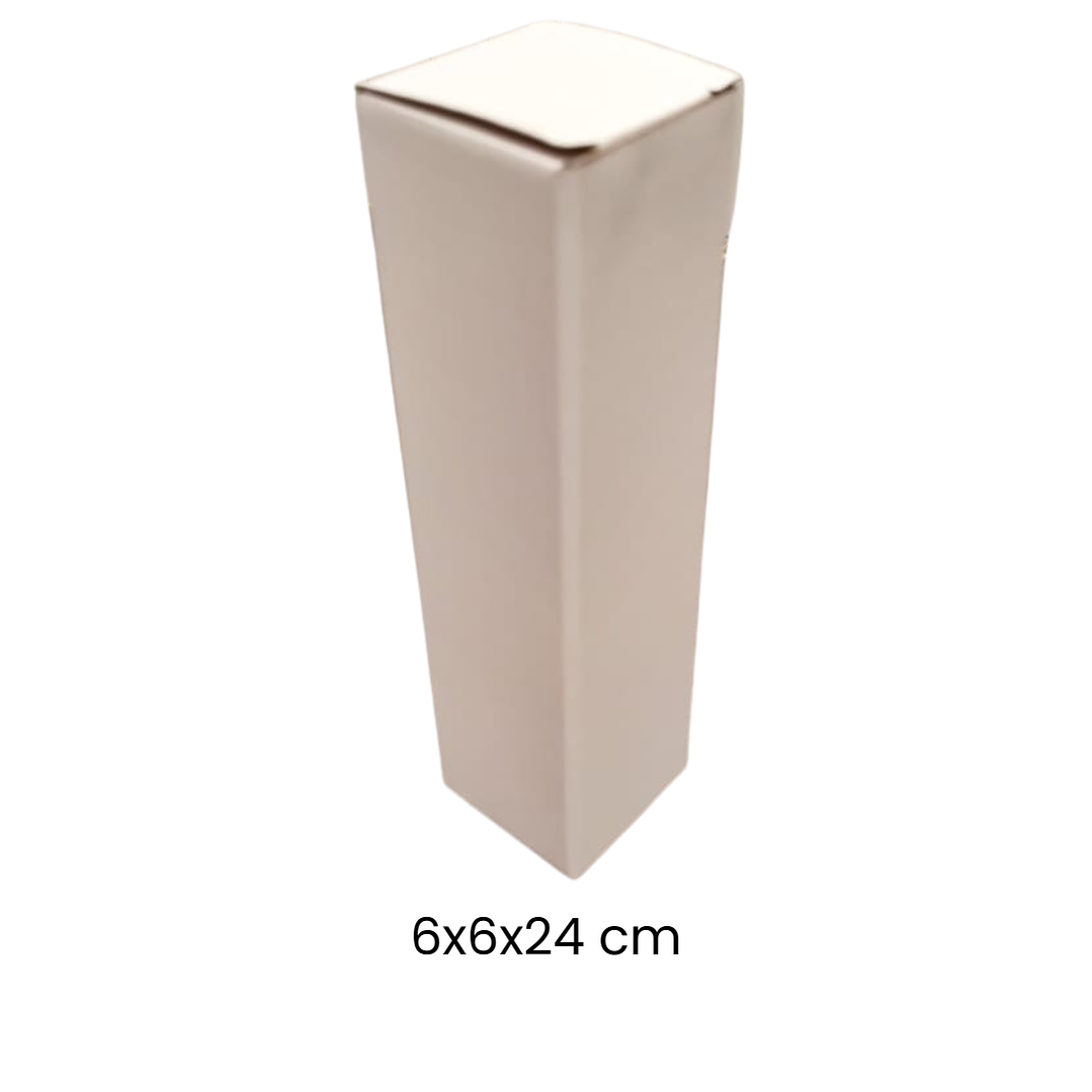 Set 12 cajas 6x6x24 cm blancas 1
