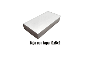 Caja plateada con tapa 10x5x2 100 unid