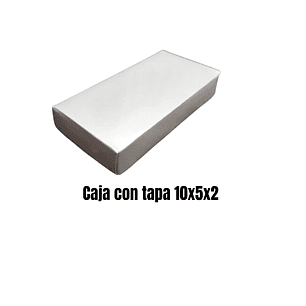 Caja plateada con tapa 10x5x2 100 unid