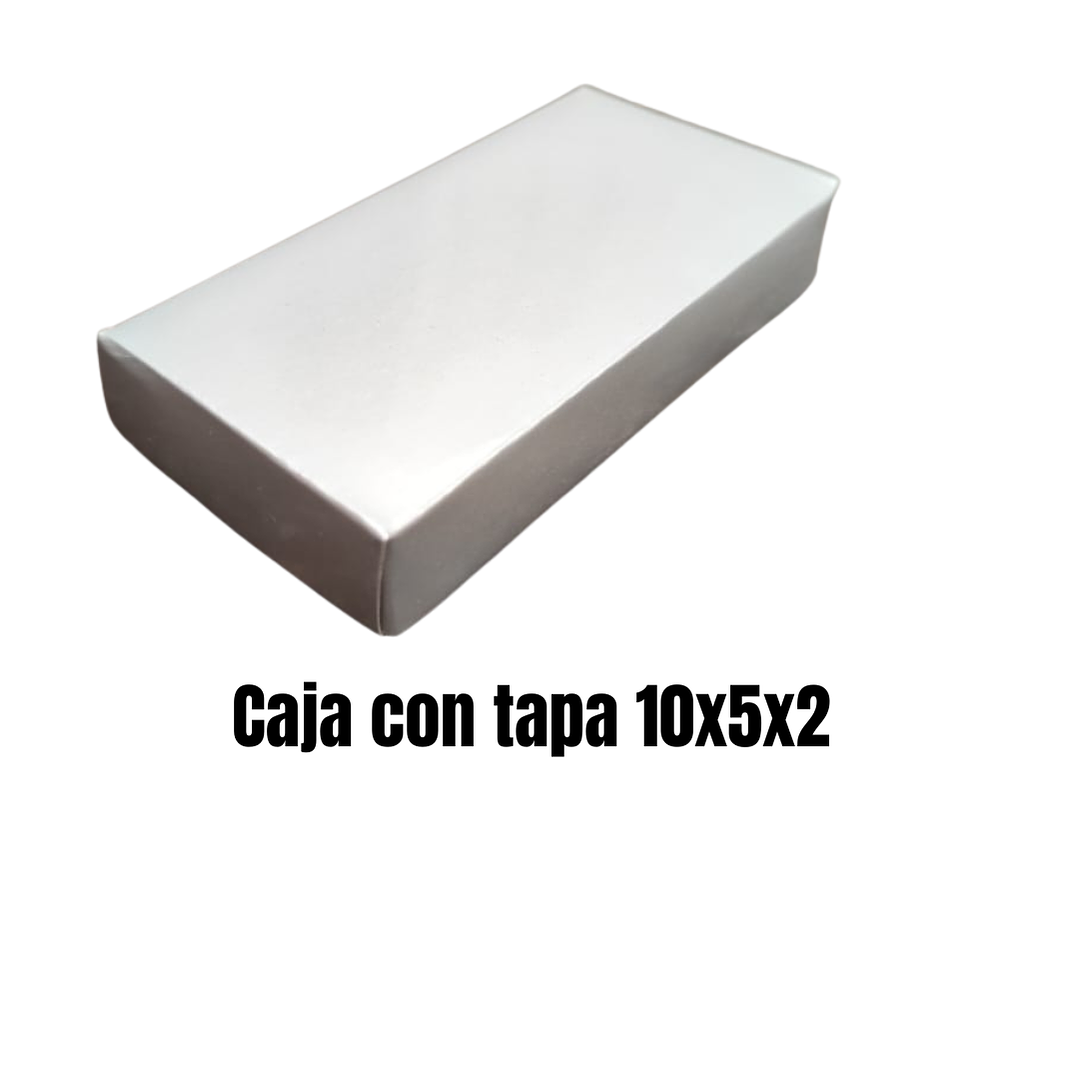 Caja plateada con tapa 10x5x2 100 unid 1
