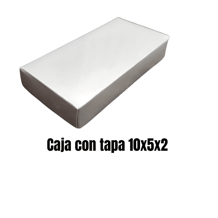 Caja plateada con tapa 10x5x2 100 unid 1