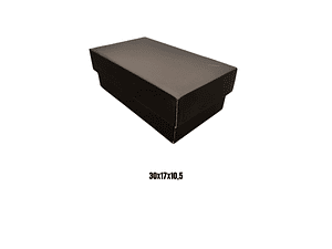 Set 12 cajas con tapa 30x17x10,5 negras