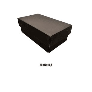 Set 12 cajas con tapa 30x17x10,5 negras