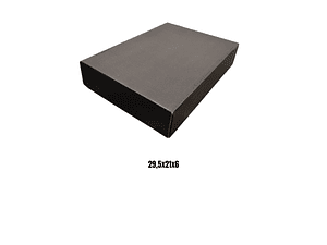 Set 12 cajas 29,5x21x6 negra con tapa