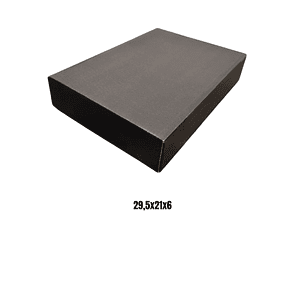 Set 12 cajas 29,5x21x6 negra con tapa