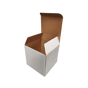 Set 48 cajas blancas 10,5x10,5x10,5 blancas cartón microcorrugado