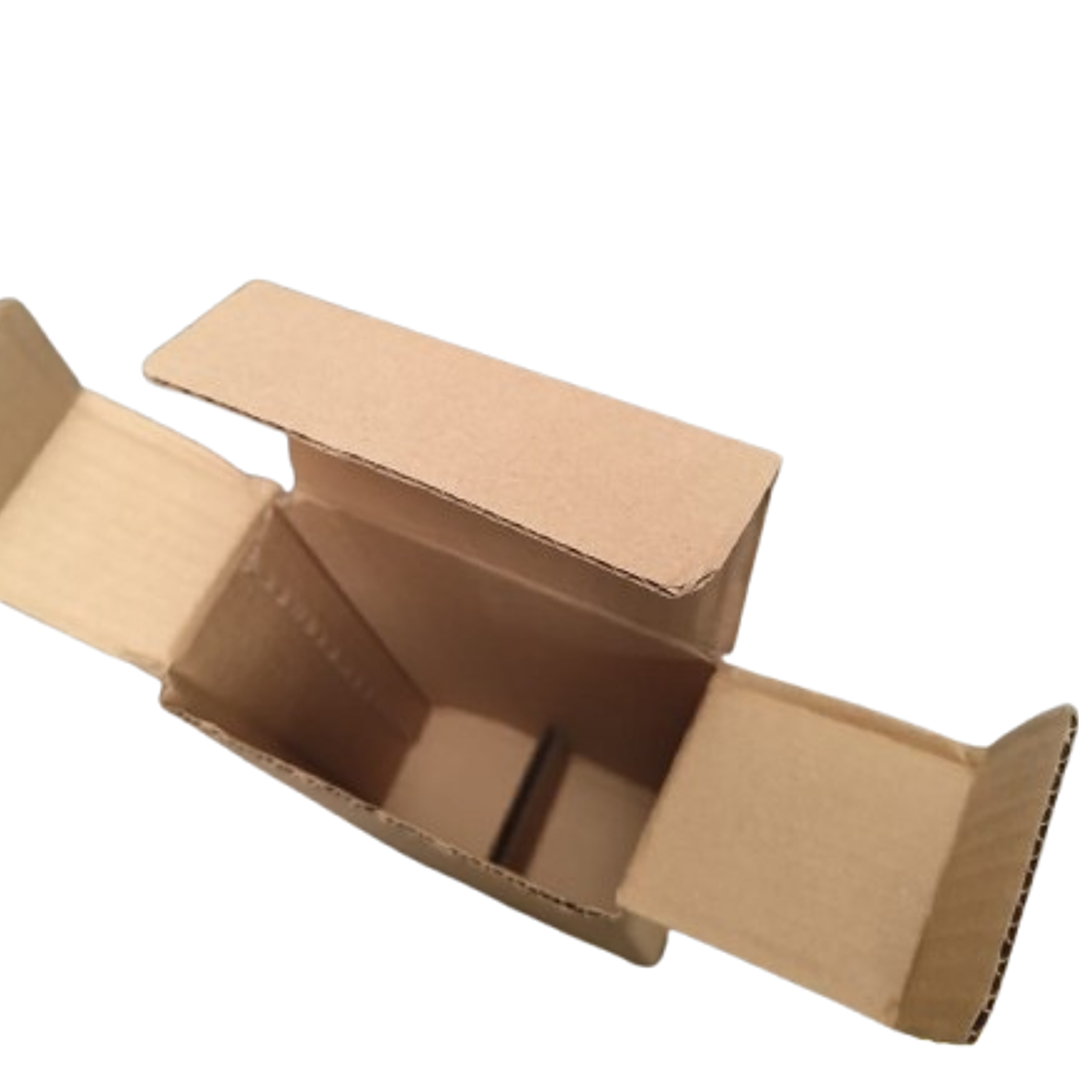 Set 24 cajas 15x8x23,5 carton microcorrugado café 2