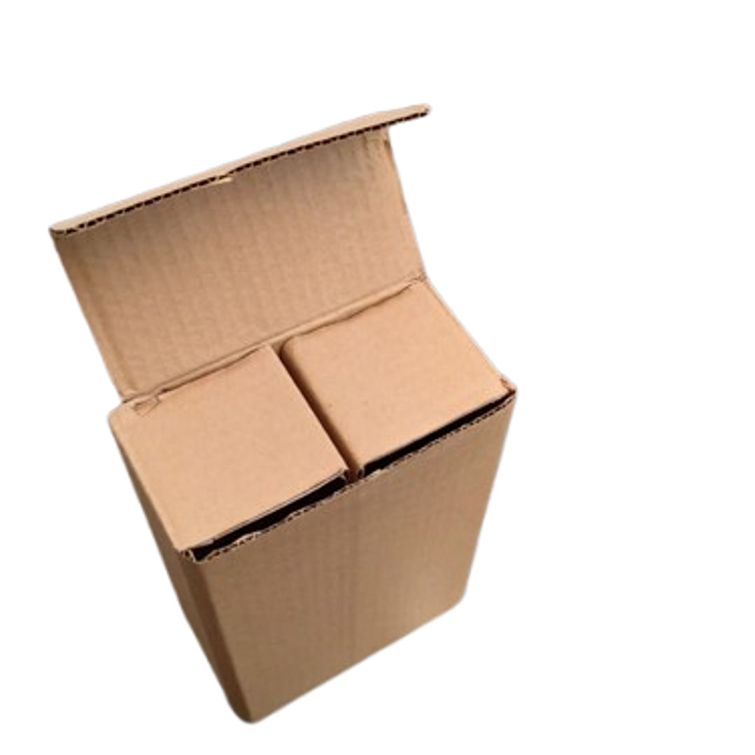 Set 24 cajas 15x8x23,5 carton microcorrugado café 3