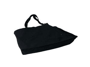 Bolsa de Algodon “58X40” + Fuelle 10 Cms De Fondo Negra