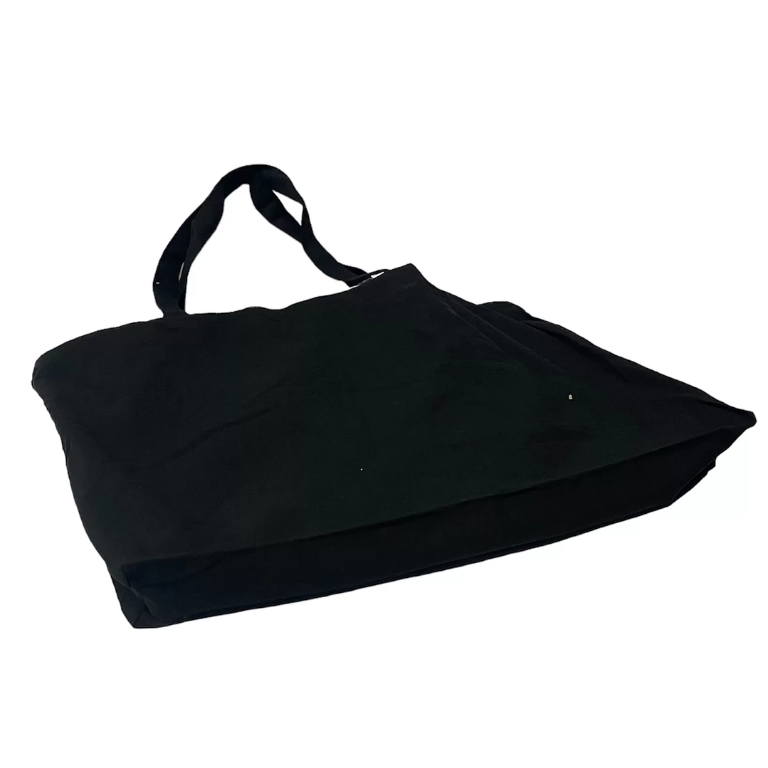 Bolsa de Algodon “58X40” + Fuelle 10 Cms De Fondo Negra 1