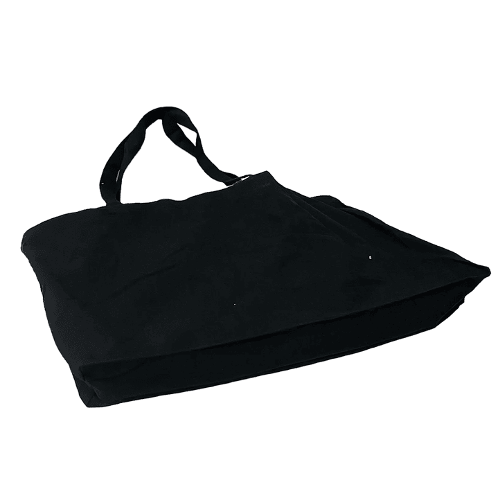 Bolsa de Algodon “58X40” + Fuelle 10 Cms De Fondo Negra 1