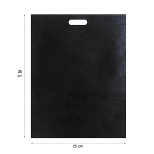 Pack 50 Bolsa Tnt ( Tela No Tejida) “25X35” Troquel (3Kg. Máx.) blanca o negra