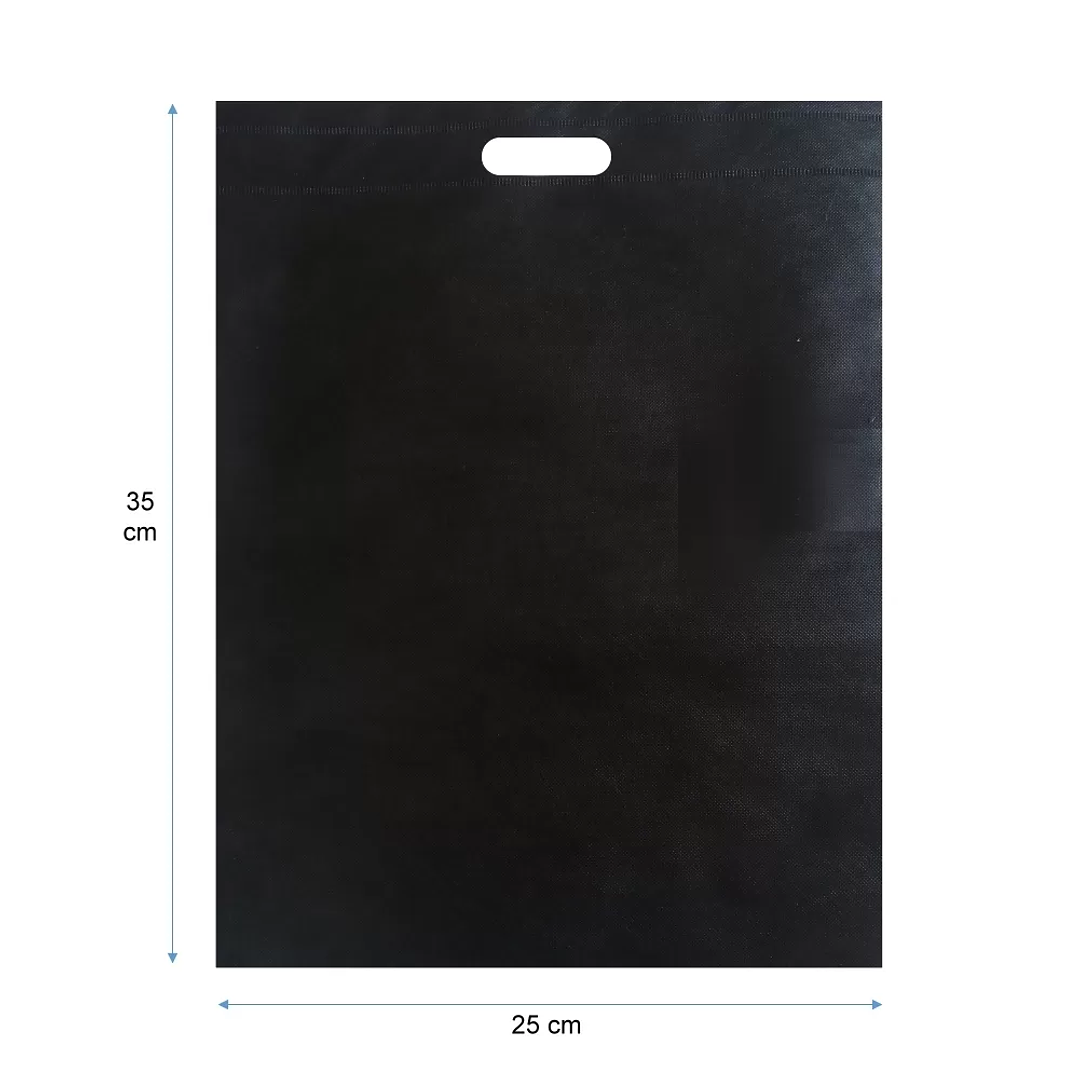 Pack 50 Bolsa Tnt ( Tela No Tejida) “25X35” Troquel (3Kg. Máx.) blanca o negra 1