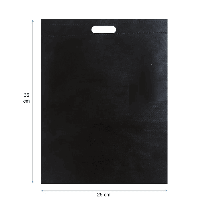 Pack 50 Bolsa Tnt ( Tela No Tejida) “25X35” Troquel (3Kg. Máx.) blanca o negra 1