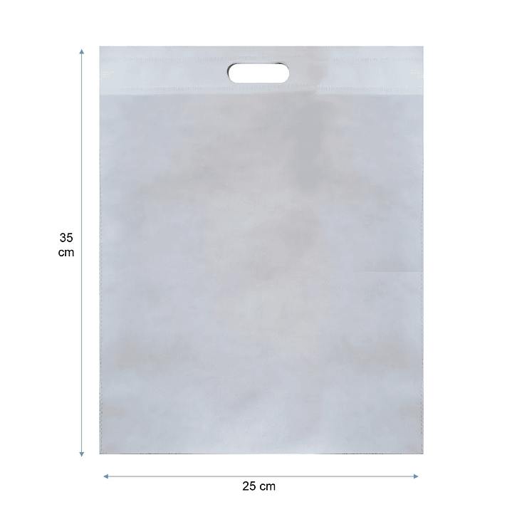 Pack 50 Bolsa Tnt ( Tela No Tejida) “25X35” Troquel (3Kg. Máx.) blanca o negra 2