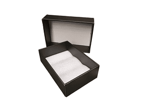 Set 8 cajas 27x18,5x8 negra con tapa 