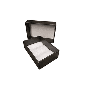 Set 8 cajas 27x18,5x8 negra con tapa 