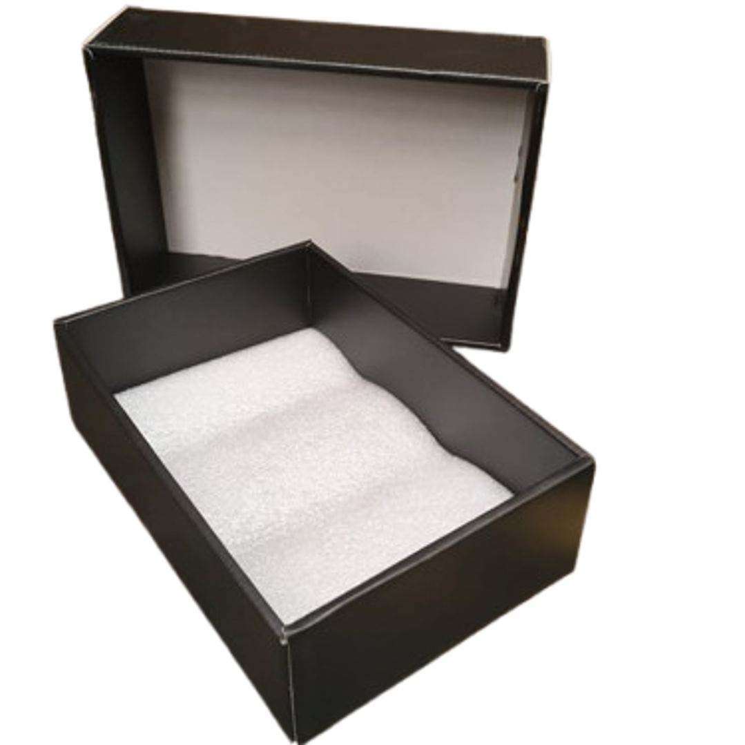 Set 8 cajas 27x18,5x8 negra con tapa  2