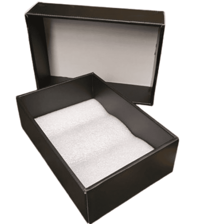 Set 8 cajas 27x18,5x8 negra con tapa  2