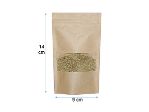 Set 200 bolsas doypack con ventana  9x14  cm