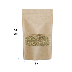 Set 200 bolsas doypack con ventana  9x14  cm