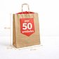 Pack bolsas de papel kraft 30x22x10 cm - Miniatura 4