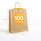 Pack bolsas de papel kraft 30x22x10 cm - Miniatura 5