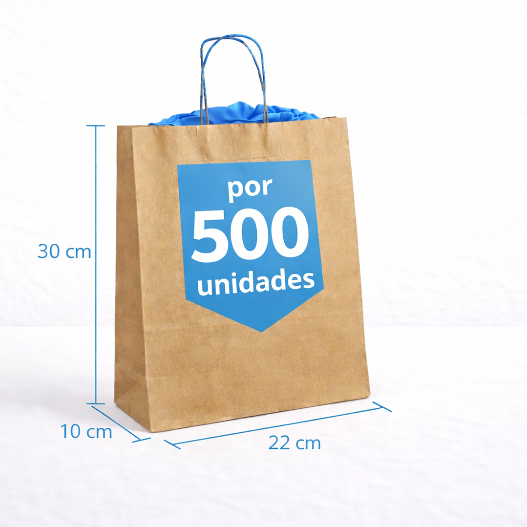 Pack bolsas de papel kraft 30x22x10 cm 7
