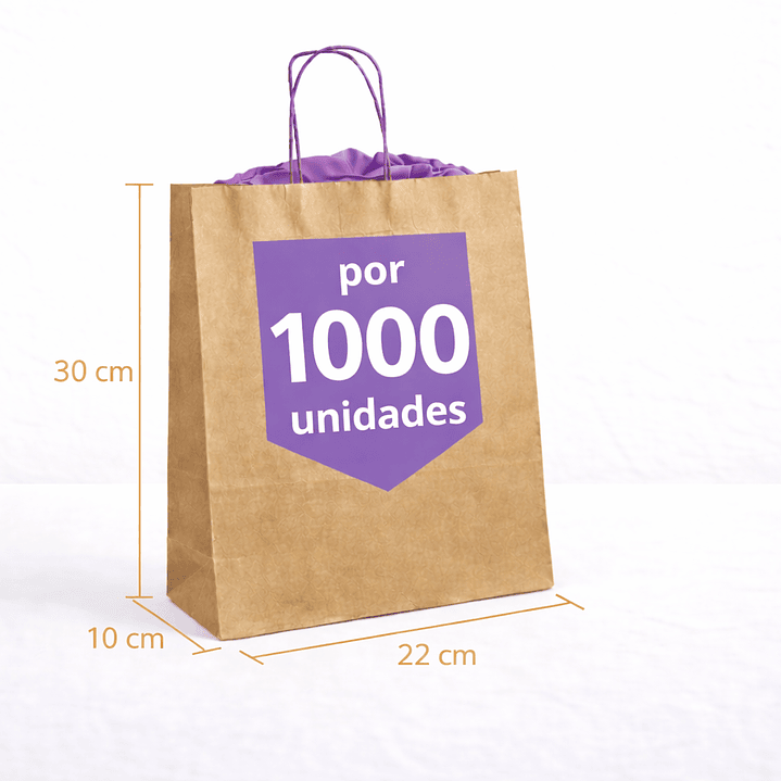 Pack bolsas de papel kraft 30x22x10 cm 9