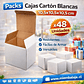Set 48 cajas blancas 10,5x10,5x10,5 blancas cartón microcorrugado - Miniatura 3