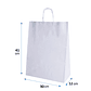 BOLSA PAPEL BLANCO CON MANILLA 41X30X12CM  - Miniatura 2